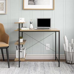 Mainstays Side Storage Desk - Natural